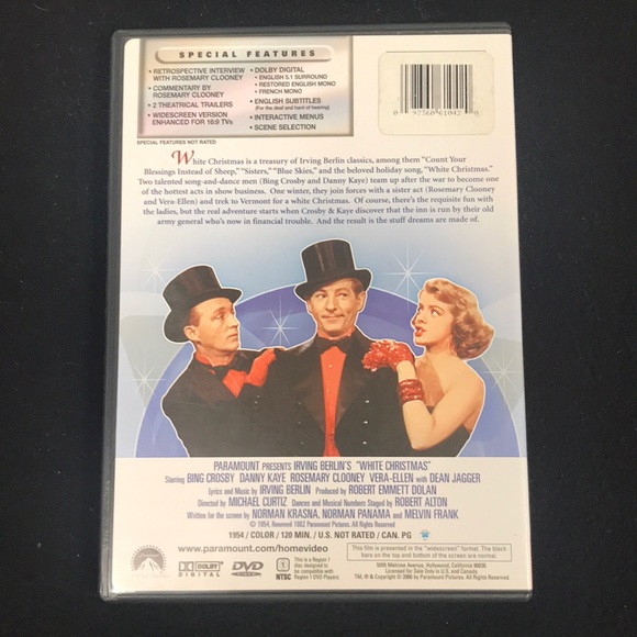 3 for $10 Irving Berlin’s - White Christmas DVD - Picture 2 of 3